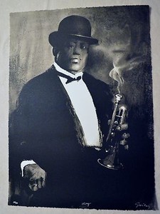 KING-OLIVER-JOE-OLIVER-LITHOGRAPH-BY-WALDEMAR-SWIERSKY-SIGNED-W-COA-287-500