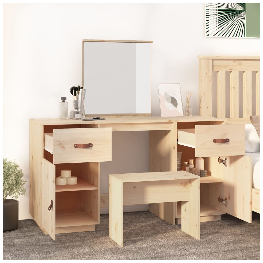 Pine dressing table set deals