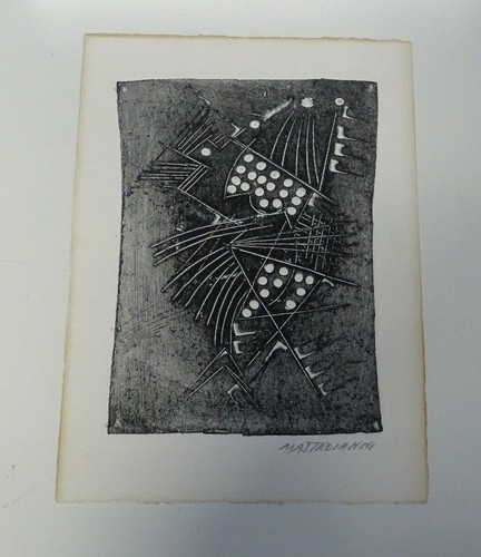 Mastroianni Umberto Opera in serie acquaforte / acquatinta  firmata - Imagen 1 de 7