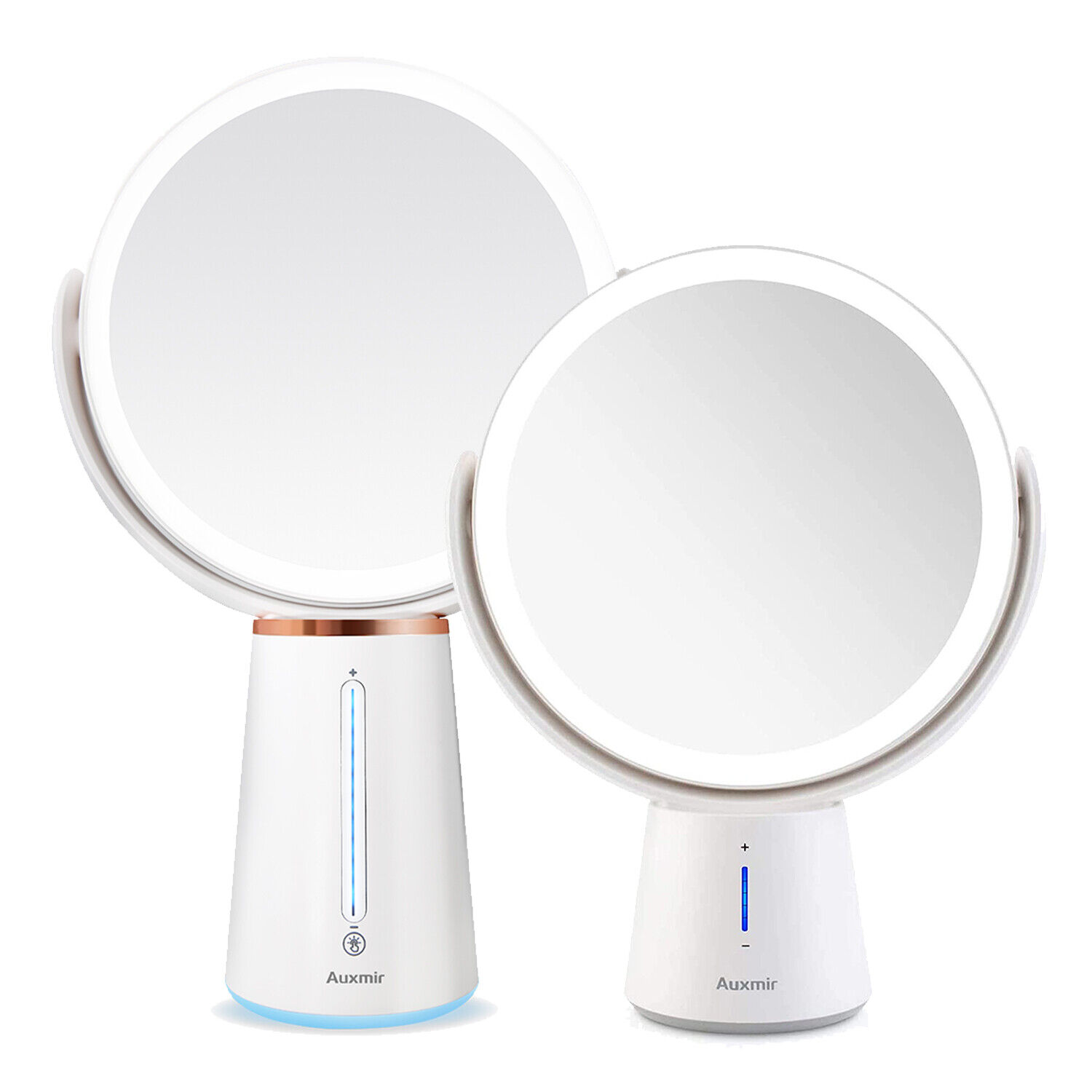 Espejo Maquillaje con Luz 10X Auxmir Brillo Regulable Recargable USB 360 Tocador