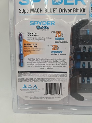 Spyder 19030 Märzblau 1/4 Zoll X Schlagschrauber Bit 30 Stück NEU - Bild 3 von 5