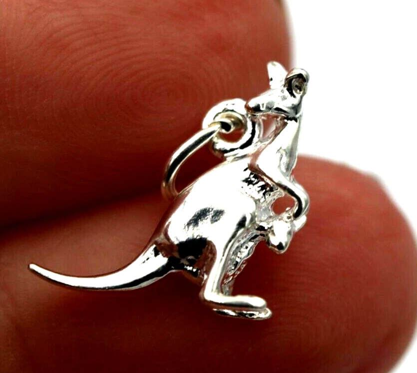 Sterling Silver 925 Small Australian Kangaroo Charms or Pendant