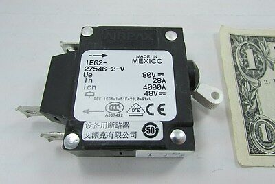 New Airpax 28A 35A Trip 80 VDC Circuit Breaker Switch IEG2-27546-2-V Magnetic