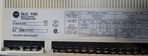 Allen Bradley SLC 100 1745-E105Program.Control. Ser C (BIN 3.5.1) - Picture 5 of 5