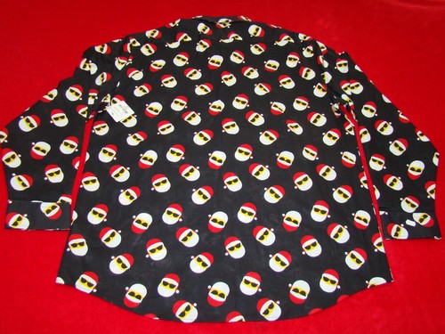 NWT North Pole Trading Mens 2XL Cool Santa Sunglasses Long Sleeve Button Shirt - Picture 7 of 7