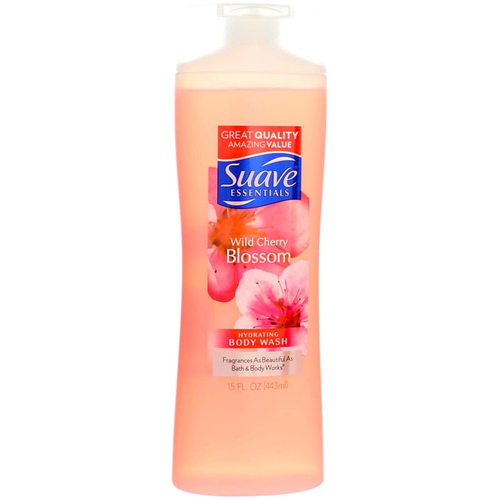 Suave, Essentials Body Wash, Wild Cherry Blossom, 12 Fl. Oz