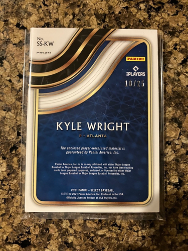 2021 Select #SS-KW Kyle Wright Patch /25 - Picture 2 of 2