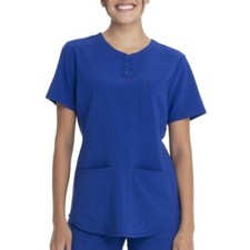 Scrubstar NEW  Woman's Supreme scrub Top size XS Heather Electric Blue