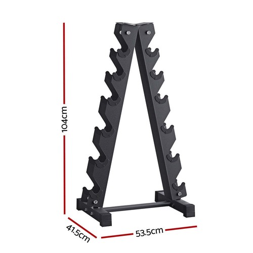 Everfit Dumbbells Rack 6 Tier Dumbbell Stand Home Gym Storage 200kg Capacity - Picture 2 of 7