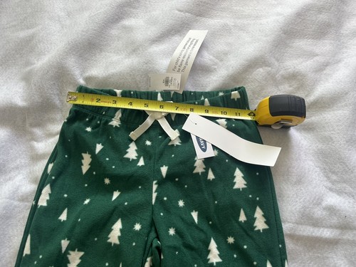 2 Pairs Old Navy Sz 8 Medium Printed Fleece Pajama Pants Green Trees Girls - Picture 6 of 6