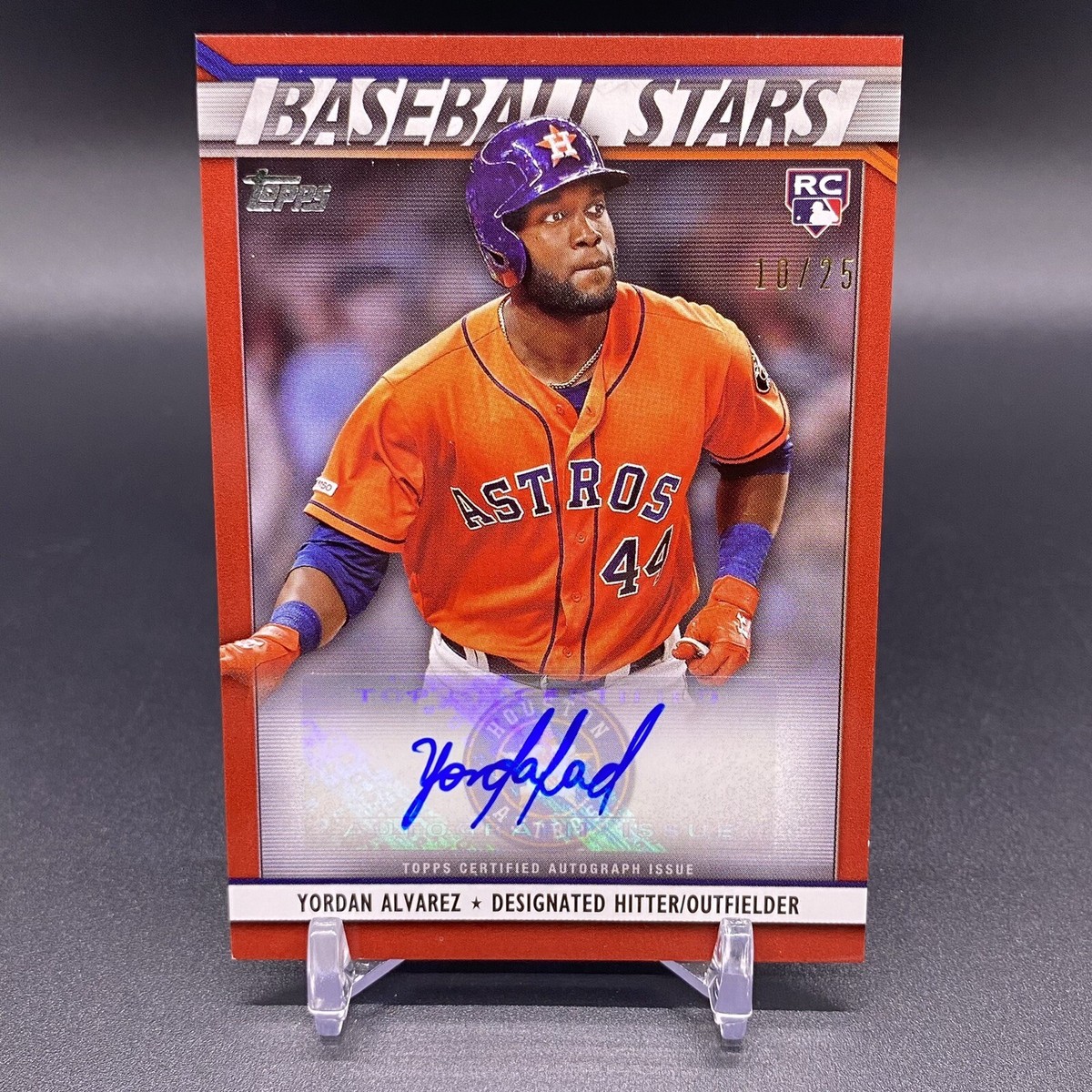 25! ?2020 Topps Yordan Alvarez RC Baseball Stars Auto Houston 