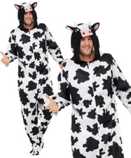 Cow Farm Animal Adults Jumpsuit Cow Fancy Dress Costume Book Day