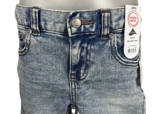 2 Pack Kid Boy's Casual Pant Set Slim Jeans/ Adjustable Sweatpants Size S (6-7) - Picture 5 of 9