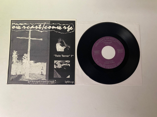 CONVERGE / OVERCAST TWIN TERROR SPLIT 7" RECORD BLACK VINYL OUT OF PRINT RARE - Picture 1 of 3
