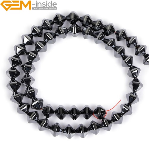 Cuentas de hematita negras naturales fabricación de joyas poder energía chakra 15" moneda cruz - Imagen 245 de 360