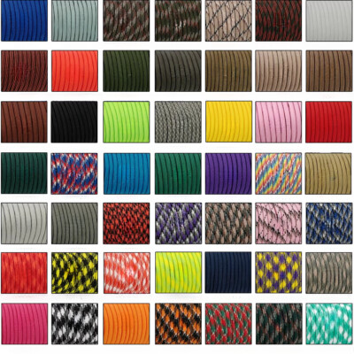 3m 7.5m 15m 30m Paracord 550lb farbauswahl Fallschirmleine Fallschirmschnur DE2