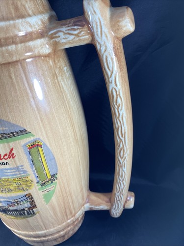 Taza de cerveza de 12"" barriles de colección Daytona Beach, FL Giant ""Hecha en EE. UU." en la parte inferior - Imagen 6 de 10