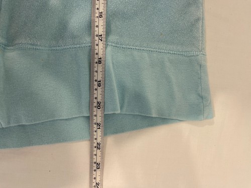 Arizona Hooded Jacket Womens XL Light Blue Shorts Sleeve Full Zip Comfy Flowy - Picture 11 of 12
