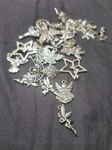 Bulk Tibetan Silver Fairy Charms Mix Angel Pendant X 32 DIY Pendants Craft - Picture 6 of 6