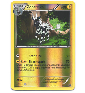 Pokemon 2011 Near Mint NM Zebstrika Black & White REVERSE 43/114 Card