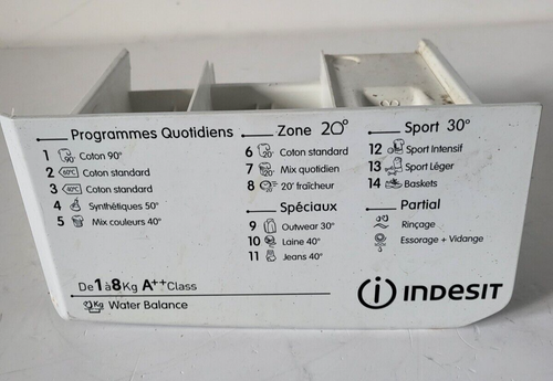 C00047068 INDESIT W63FR N°3 Tiroir bac à lessive pour lave linge