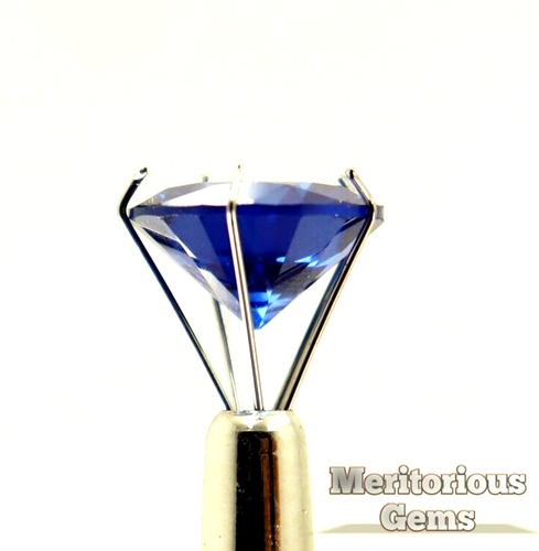 Natural Ceylon Blue Sapphire Certified Round Cut 7 Ct Loose Gemstone Best Gift - Picture 2 of 5