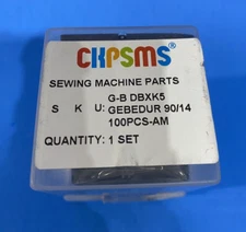 GROZ-BECKERT Embroidery Needle in CKPSMS Clear Plastic Box 100 pcs Sz 90/14