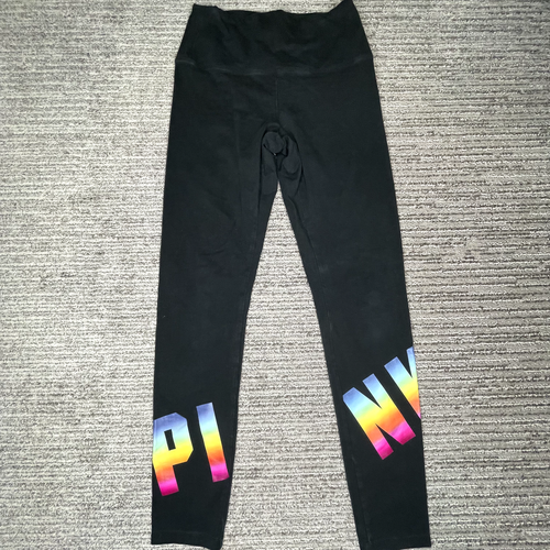 Pink Size M Girls Youth Pants Activewear Jegging Yoga Gym Workout Black - Picture 1 of 14