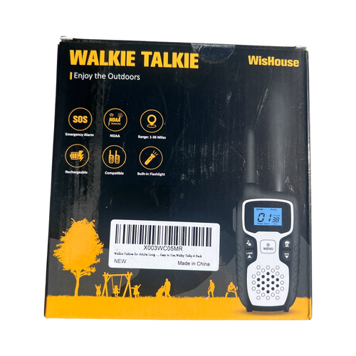 4 WalkieTalkies Adultos Largo Alcance 2 Vías Radios 4 PK NOAA por Wisthouse 4 paquetes - Imagen 1 de 4