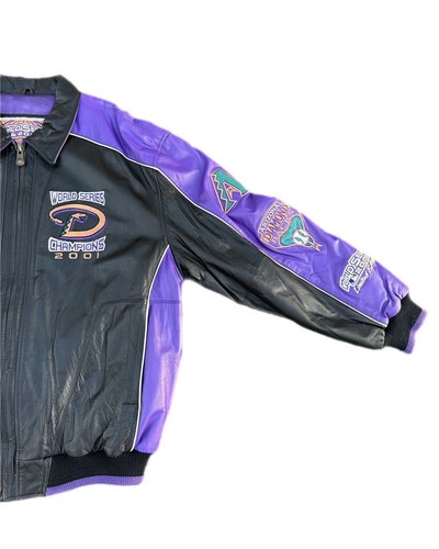 2001 MLB Design Arizona Diamondbacks World Series Championship Leather XXL Rare - Picture 6 of 17