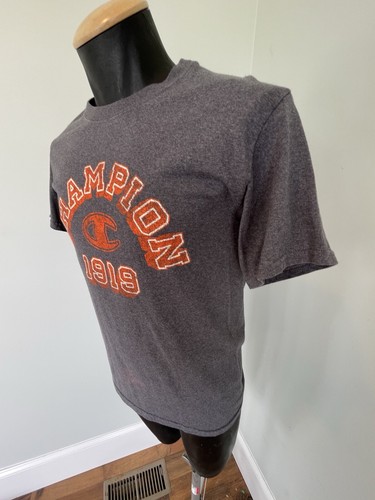 Champion 1919 Mens Sz Sm Graphic T-Shirt Gray T-Shirt Crew Neck - Picture 2 of 10