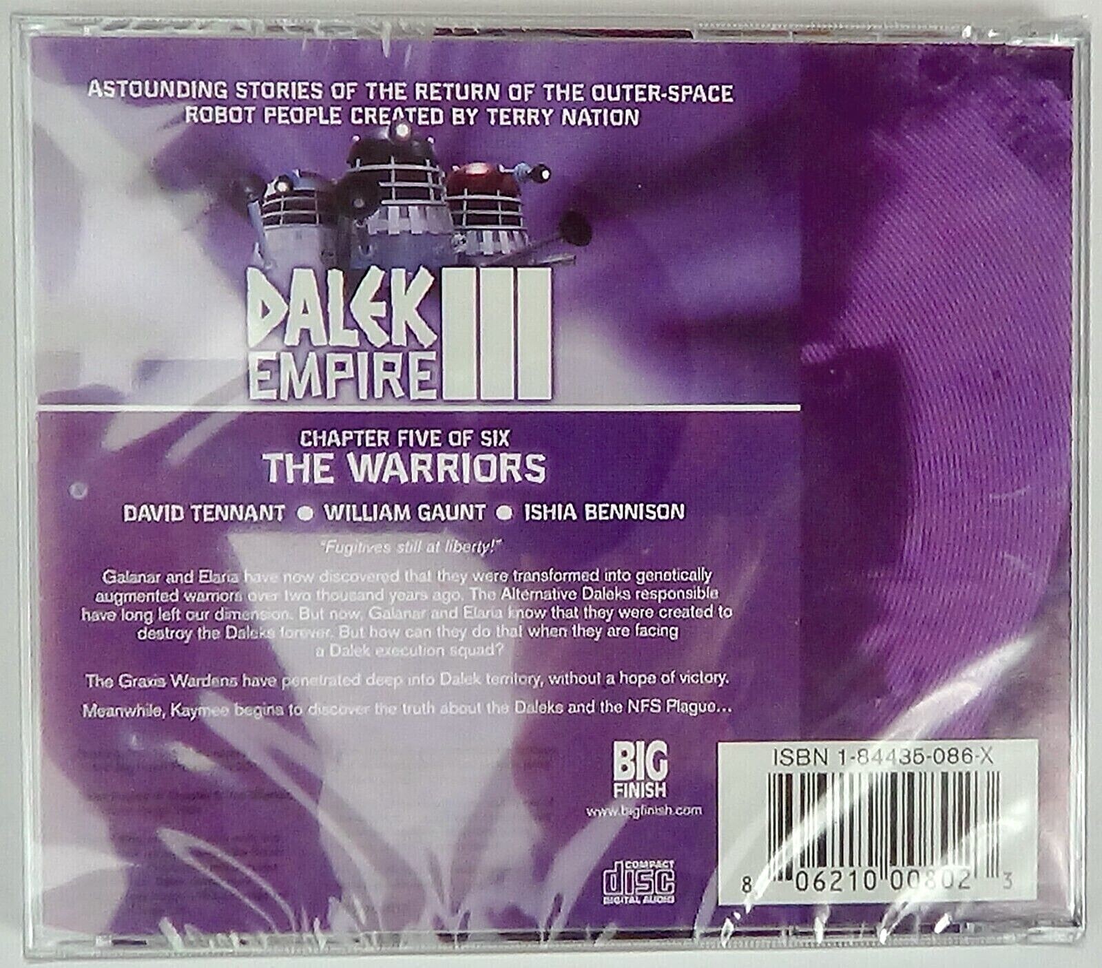 Dr Who Dalek Empire III 3.5 Chapter 5 The Warriors Audio Book CD Big Finish 2004 - Picture 2 of 3