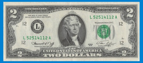 1976 $2 San Francisco Bi centennial Two Dollar Bill L 52514112 A - Picture 7 of 12