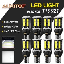 8x Auxito 921 T15 Backup Light Bulbs 912 Led Reverse Lamp Bright White Kit W16w