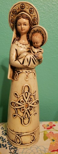 Vintage Dickson Virgin Mary mit Kind. Figur Weihnachten ca. 12,5 cm groß - Bild 3 von 12