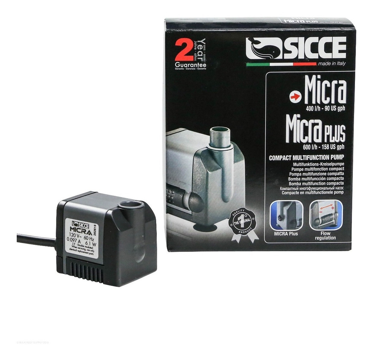 SICCE MICRA 400L/H BOMBA AGUA MOVIMIENTO FUENTE Y ACUARIO DULCE Y MARINO