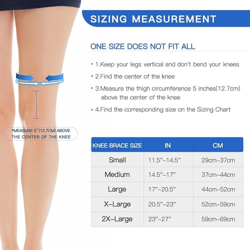 XL Hapjoly 2 Stück Silikon Pad Feder Streifen Unterstützung Kompression Kniebandage Neu in Verpackung - Bild 3 von 3