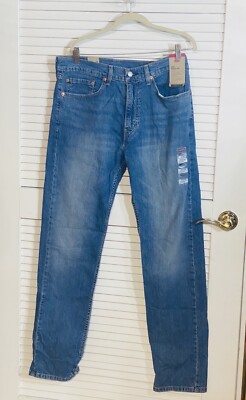 Levis 505 Regular Straight Men s Blue Jeans  Size 34 34 NWT