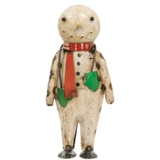 NEW Primitive SNOWMAN RECYCLED METAL MITTENS WINTER CHRISTMAS 11"Tx5"W x3"D