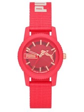 Puma P1073 RESET V2 Uhr Damenuhr Stoffband rot