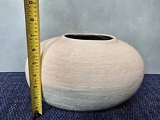 Vase Pot 1950s Custom Hand Made Textured Finish | One Of A Kind 10×7"