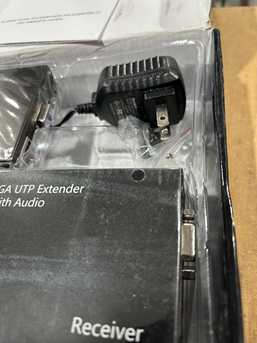 VGA UTP EXTENDER 1X1 SPLITTER VGERP01 SENDER RECEIVER W/AUDIO NEW Old Stock - Picture 6 of 13