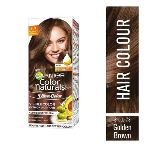 Garnier Color Naturals Ultra Hair Color Shade 7.3 Golden Brown 55ml + 50g - Picture 1 of 6