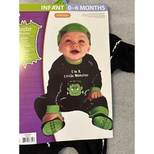 Infant Halloween Costume 0 - 6 Months Little Monster - 4 Piece Set