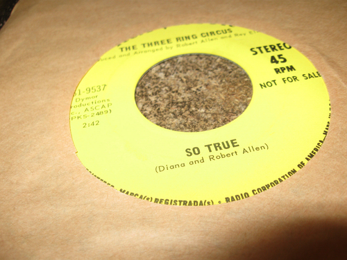 THE THREE RING CIRCUS Groovin' on the Sunshine / So True 45 RCA VICTOR PROMO - Picture 2 of 2