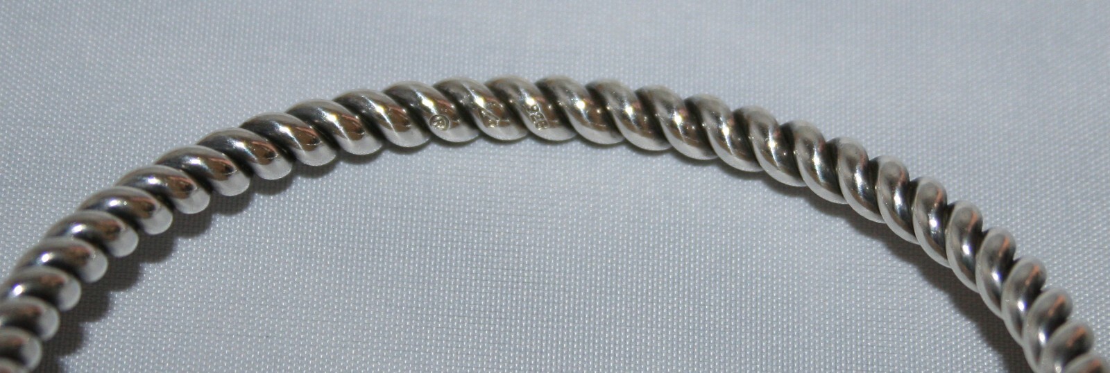 Silpada Silver Solid Oxidized Twisted Rope Bangle… - image 5