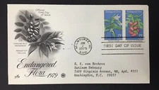 First Day Cover 1979 Endangered Flora Hawaiian Wild Broadbean Trillium ArtCraft