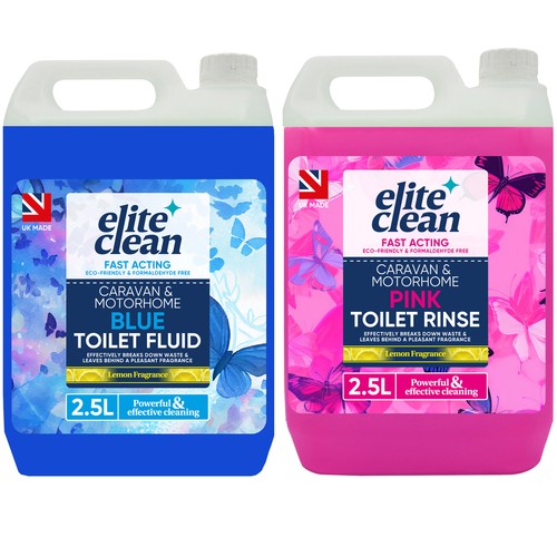 Caravan Toilet Chemical Blue Pink Rinse Fluid Solution Cleaner Caravan