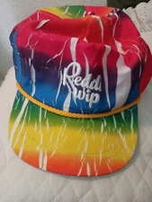 Vintage 90s Nylon Rainbow Reddi Wip Snapback Hat Apple Brand Crackle Rope Pride