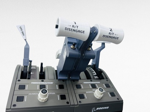 B737 Thrustmaster TCA Upgrade Addons, Full Electronic Throttle Levers, Gray - Picture 3 of 18